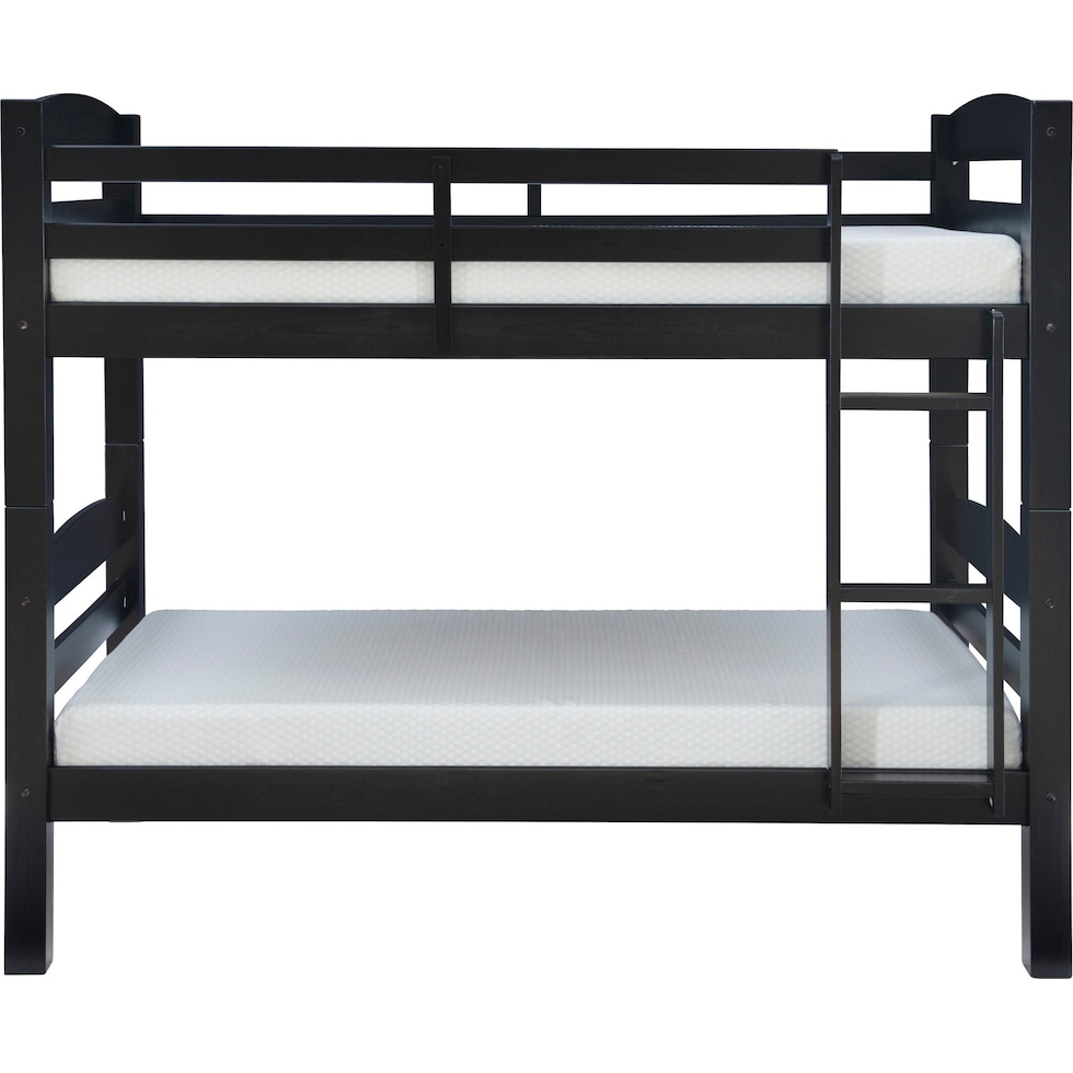 tucker black twin over twin bunk bed   