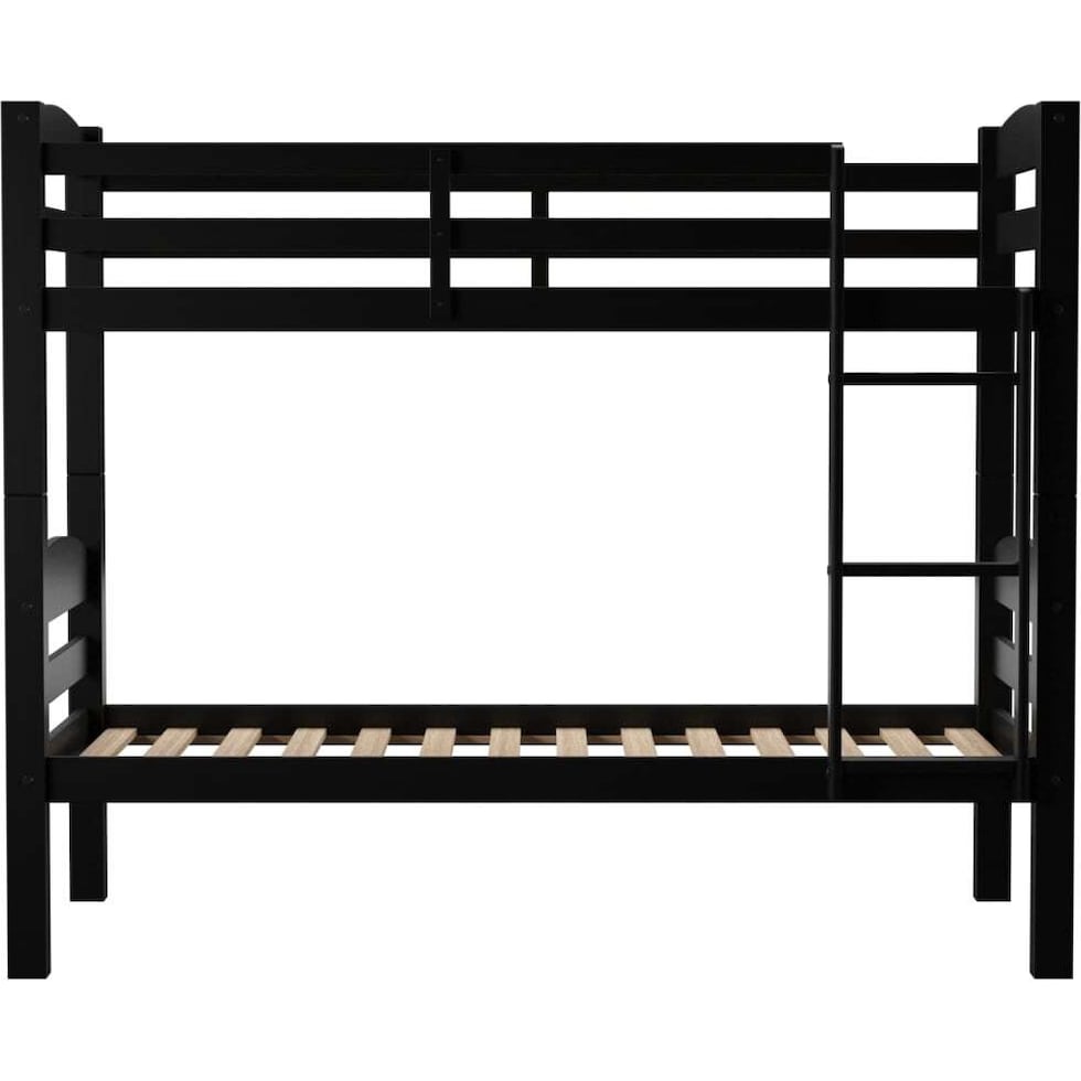 tucker black twin over twin bunk bed   