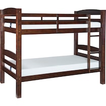 tucker dark brown twin over twin bunk bed   