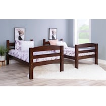 tucker dark brown twin over twin bunk bed   