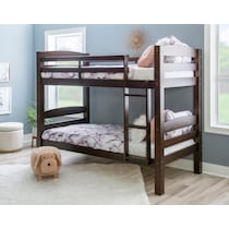 tucker dark brown twin over twin bunk bed   