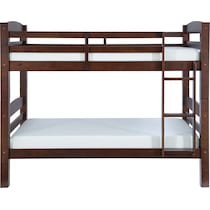 tucker dark brown twin over twin bunk bed   