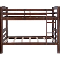 tucker dark brown twin over twin bunk bed   