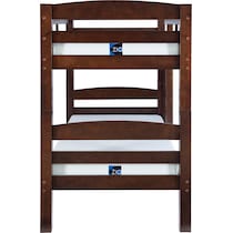 tucker dark brown twin over twin bunk bed   