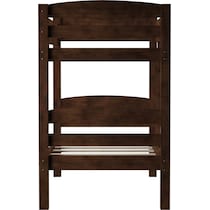 tucker dark brown twin over twin bunk bed   