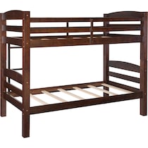 tucker dark brown twin over twin bunk bed   