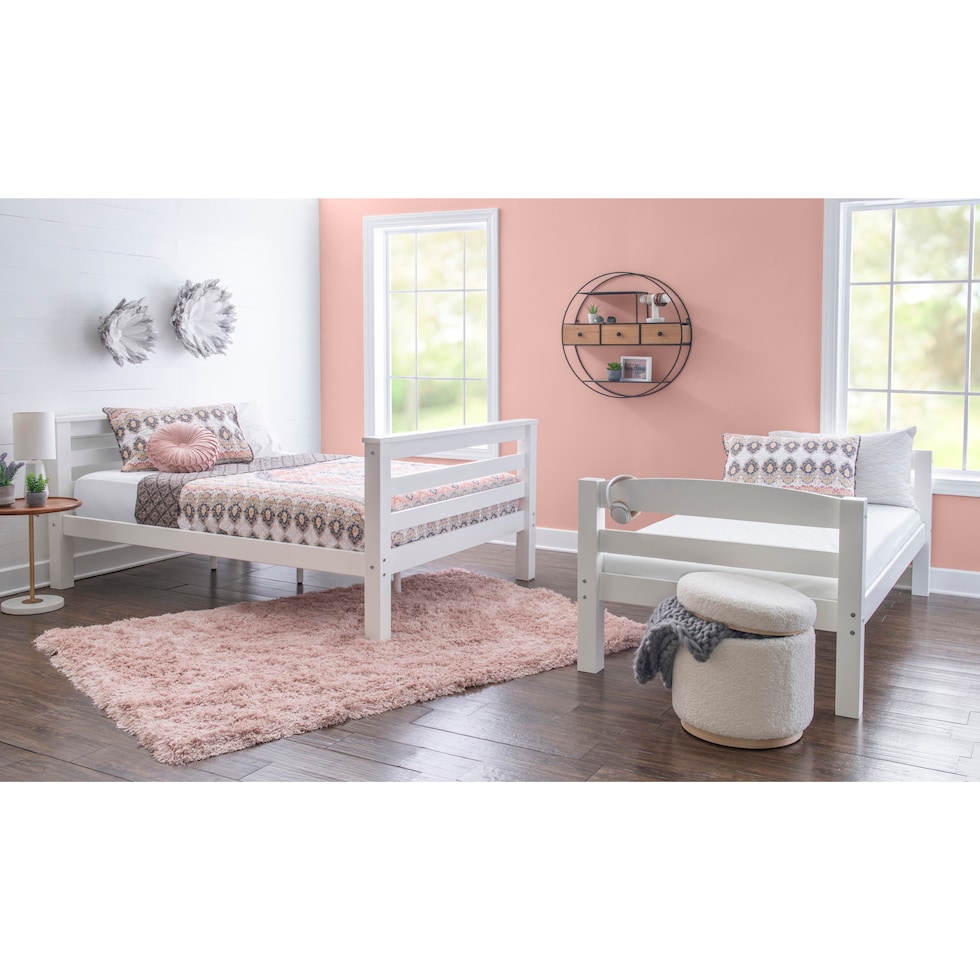 tucker white twin over full bunk bed   