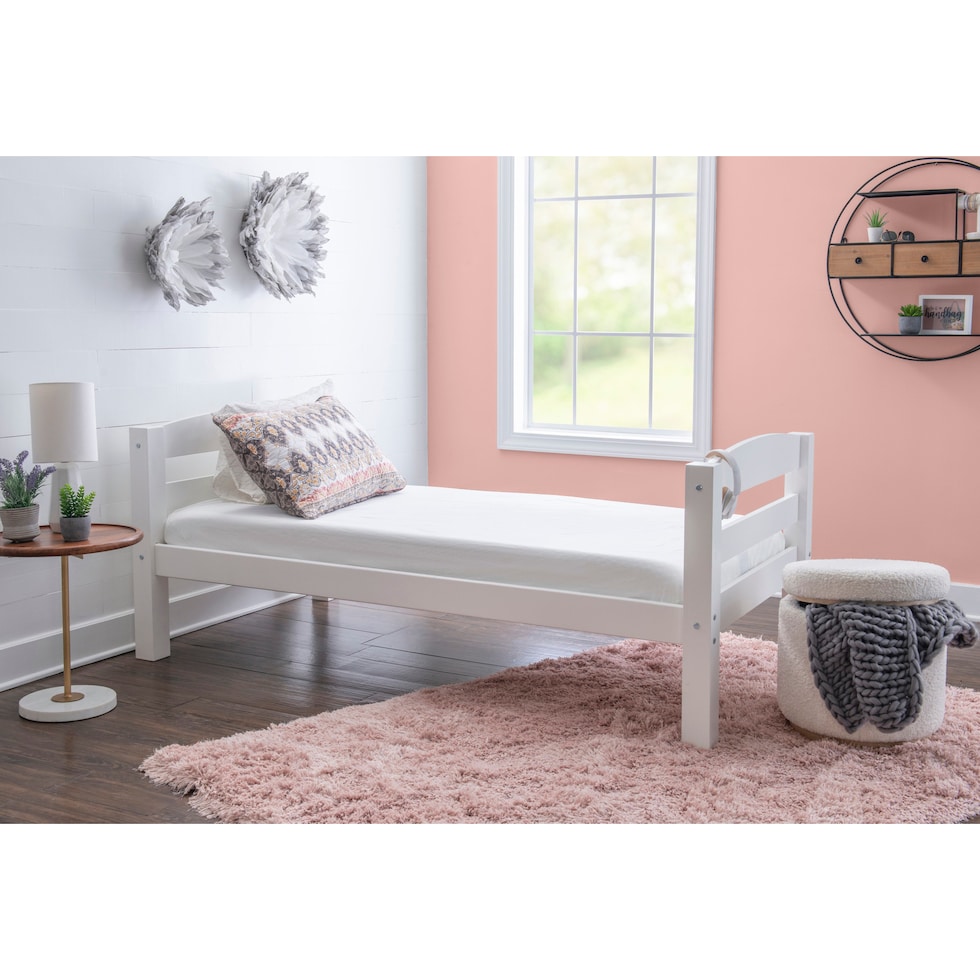 tucker white twin over full bunk bed   