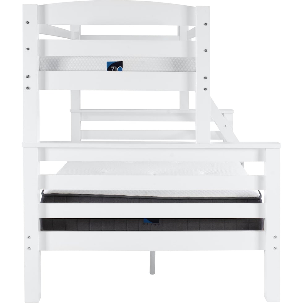 tucker white twin over full bunk bed   