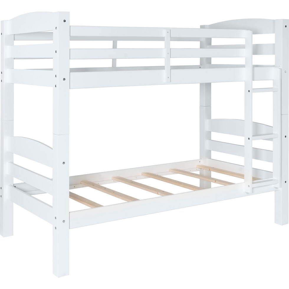 tucker white twin over twin bunk bed   