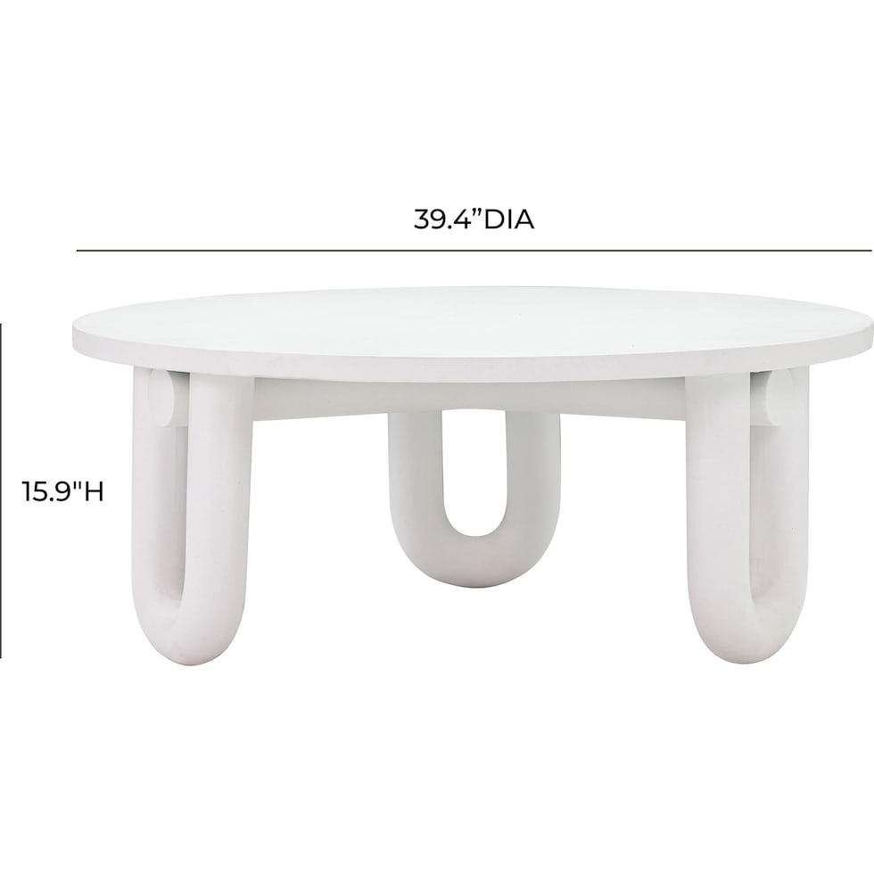 tuckerton white coffee table   
