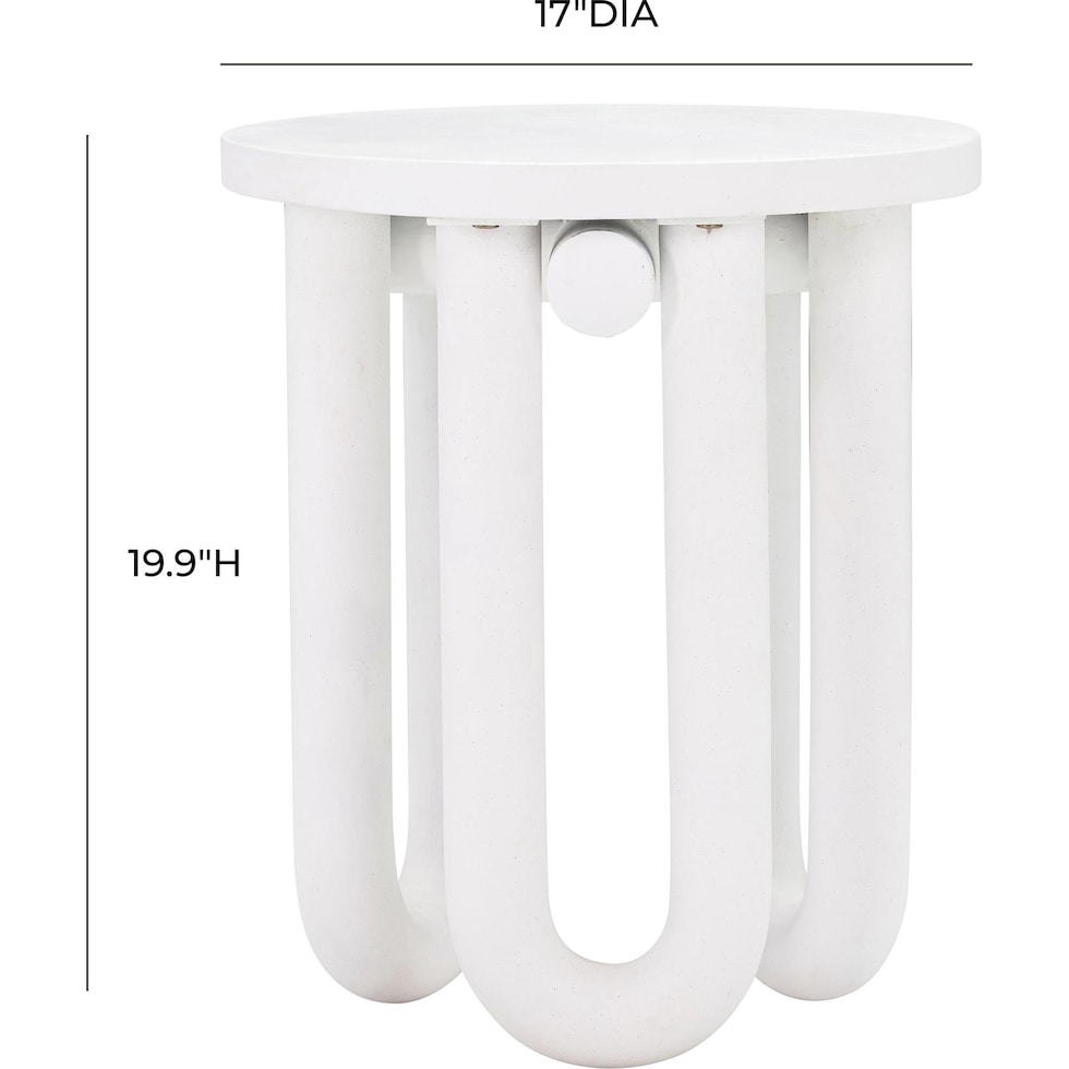 tuckerton white side table   