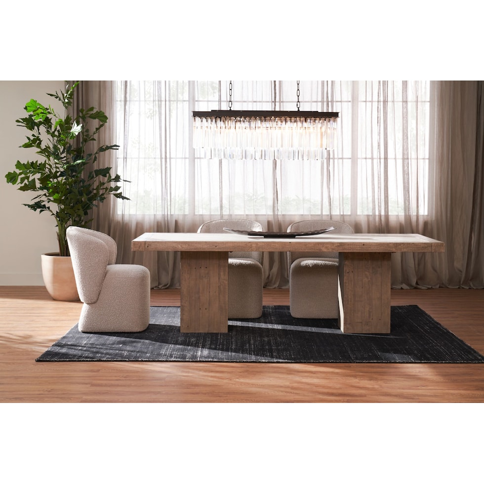 tucson gray dining table   