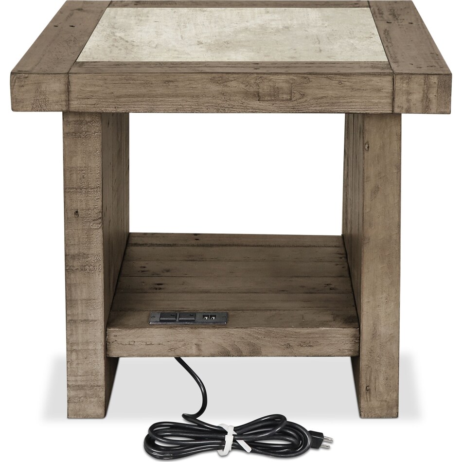 tucson gray end table   