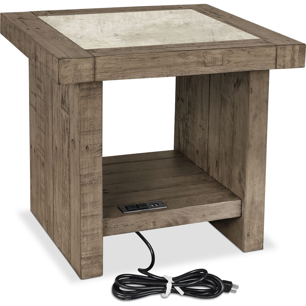 tucson gray end table   