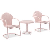 tulip pink outdoor chair set   