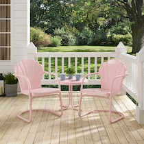 tulip pink outdoor chair set   