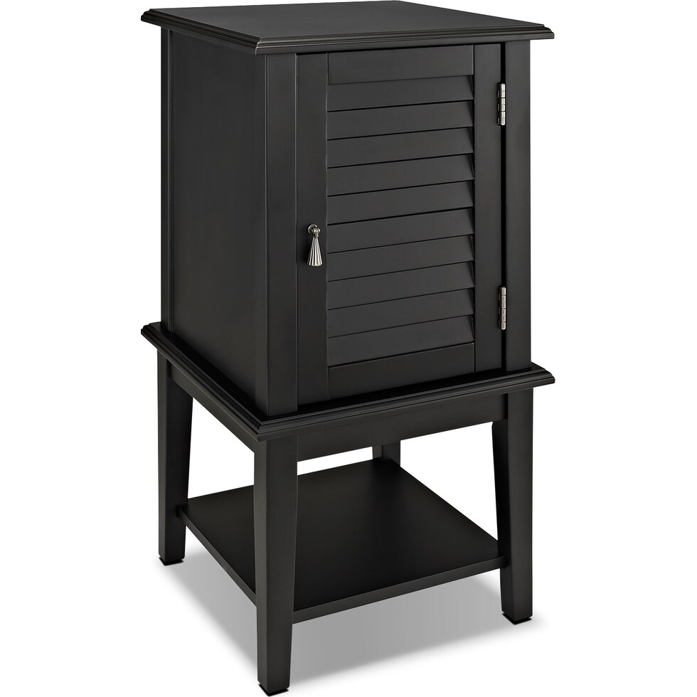 tulsa black side table   