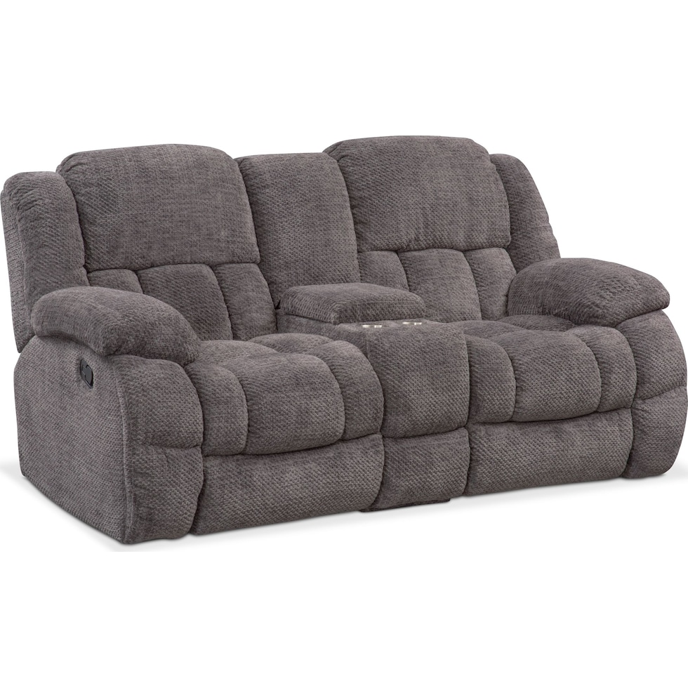 turbo gray loveseat   