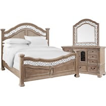 tuscany light brown  pc queen bedroom   