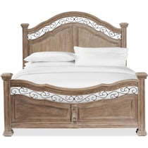 tuscany light brown  pc queen bedroom   