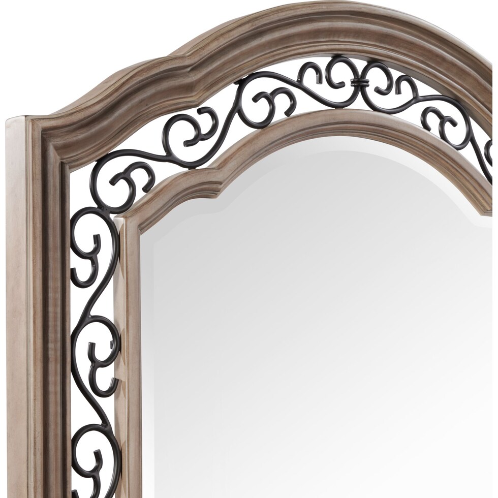tuscany light brown dresser and mirror   