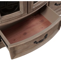 tuscany light brown dresser and mirror   