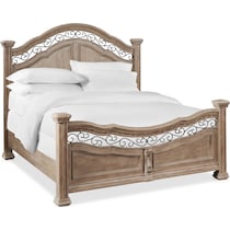 tuscany light brown king bed   