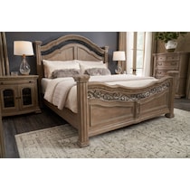 tuscany light brown king bed   