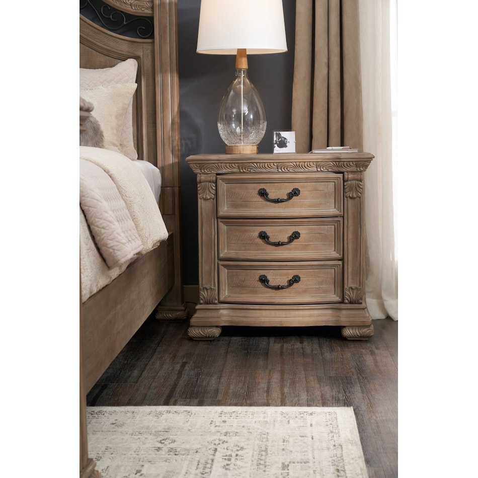 tuscany light brown nightstand   