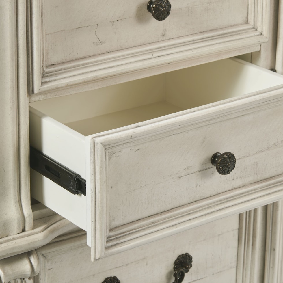 tuscany white dresser and mirror   