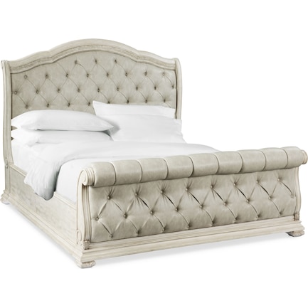 Tuscany King Sleigh Bed - Alabaster