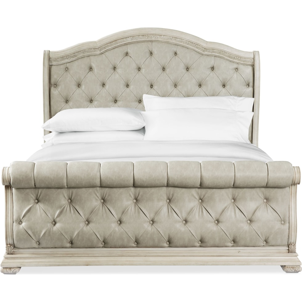 tuscany white king bed   