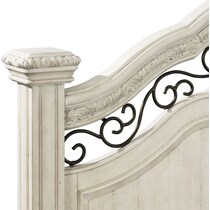 tuscany white king panel bed   