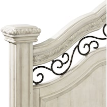 tuscany white queen panel bed   