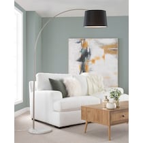 twain silver floor lamp   