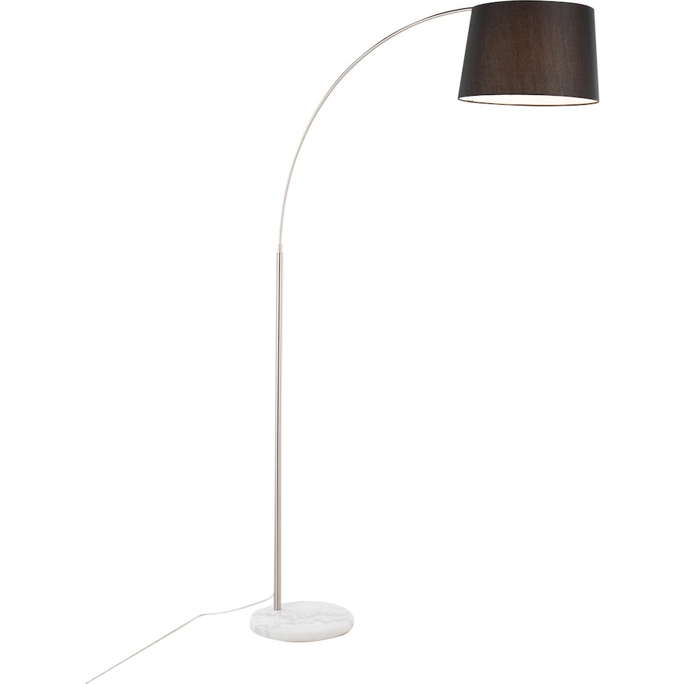 twain silver floor lamp   