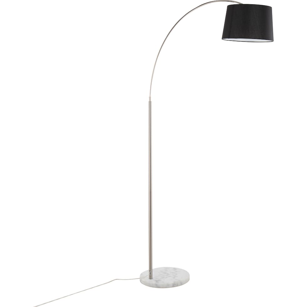 twain silver floor lamp   