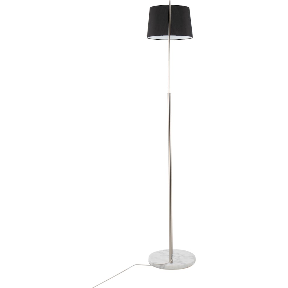 twain silver floor lamp   