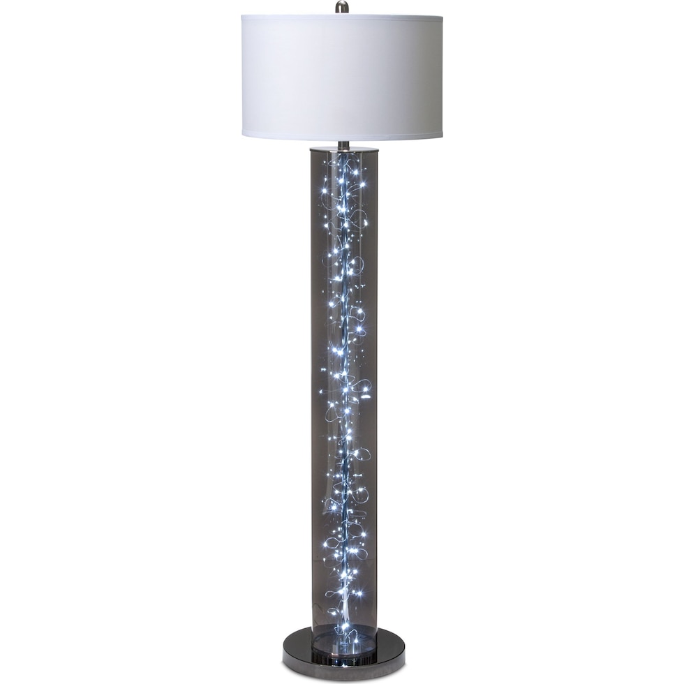 twinkle gray floor lamp   