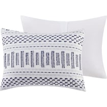 twyla white navy king california king bedding set   