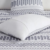 twyla white navy king california king bedding set   