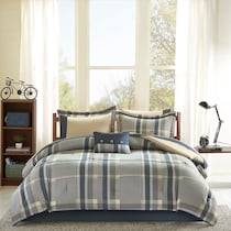 tyen blue twin bedding set   