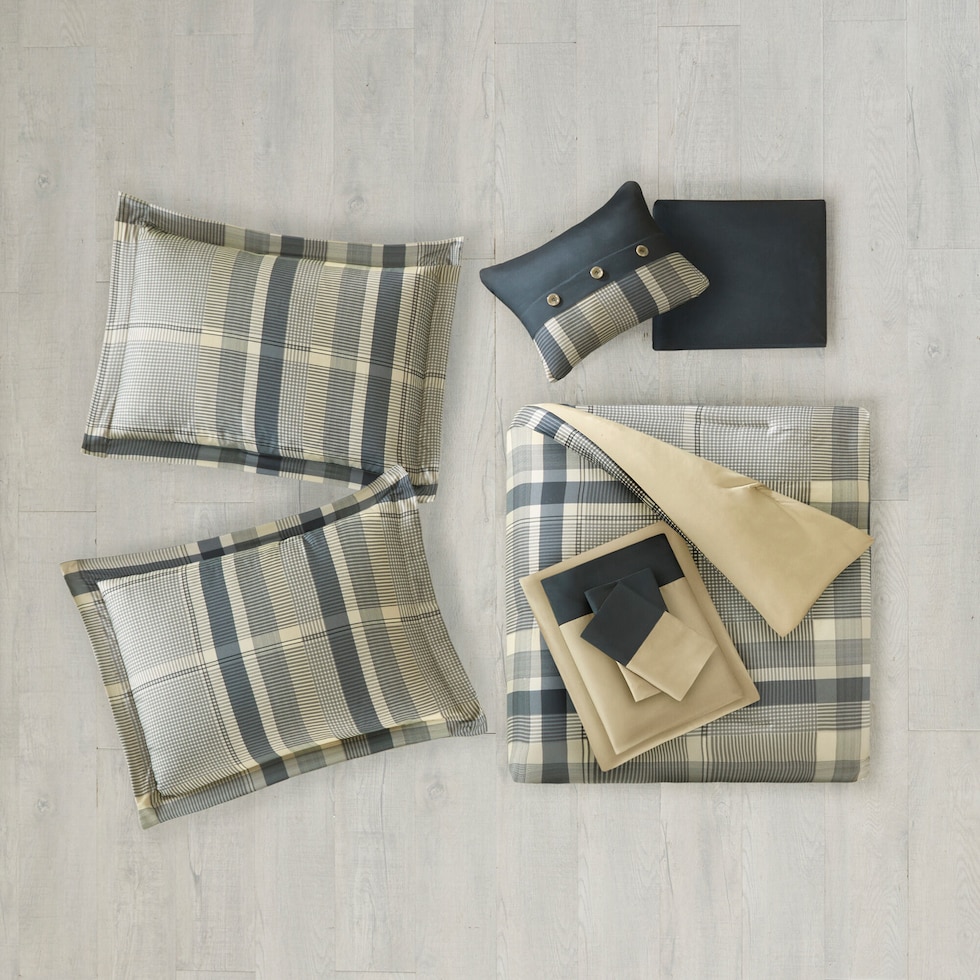tyen blue twin bedding set   