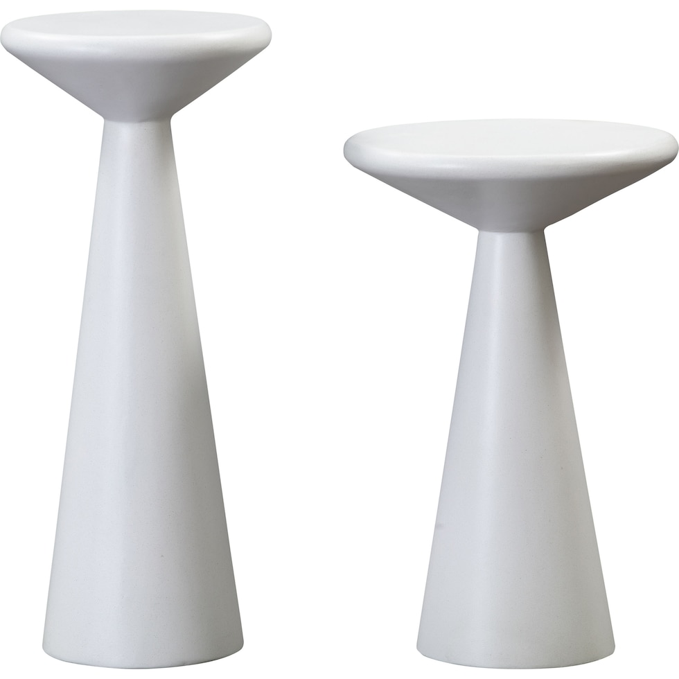 tyrone white accent table   