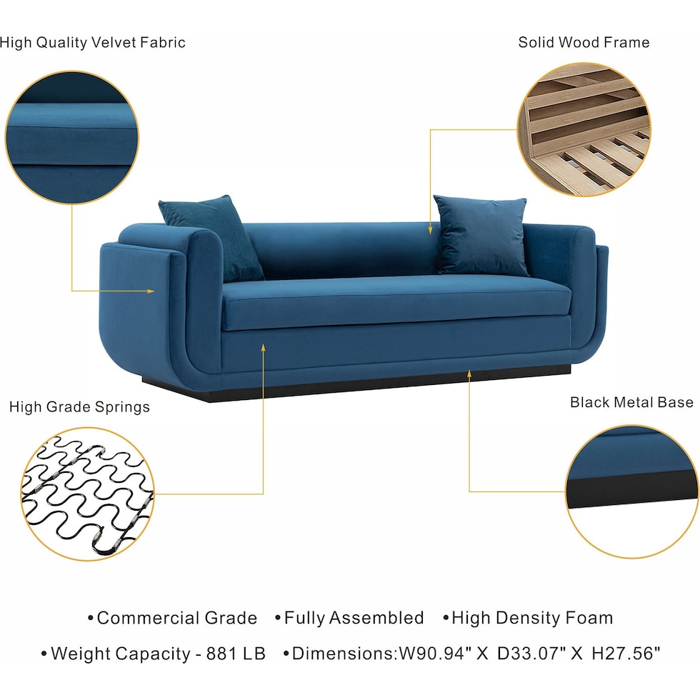 ulka blue sofa   