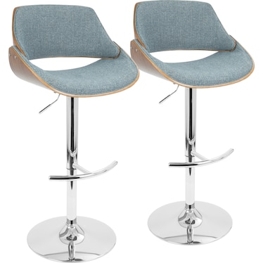 Uma Set of 2 Adjustable Bar Stools