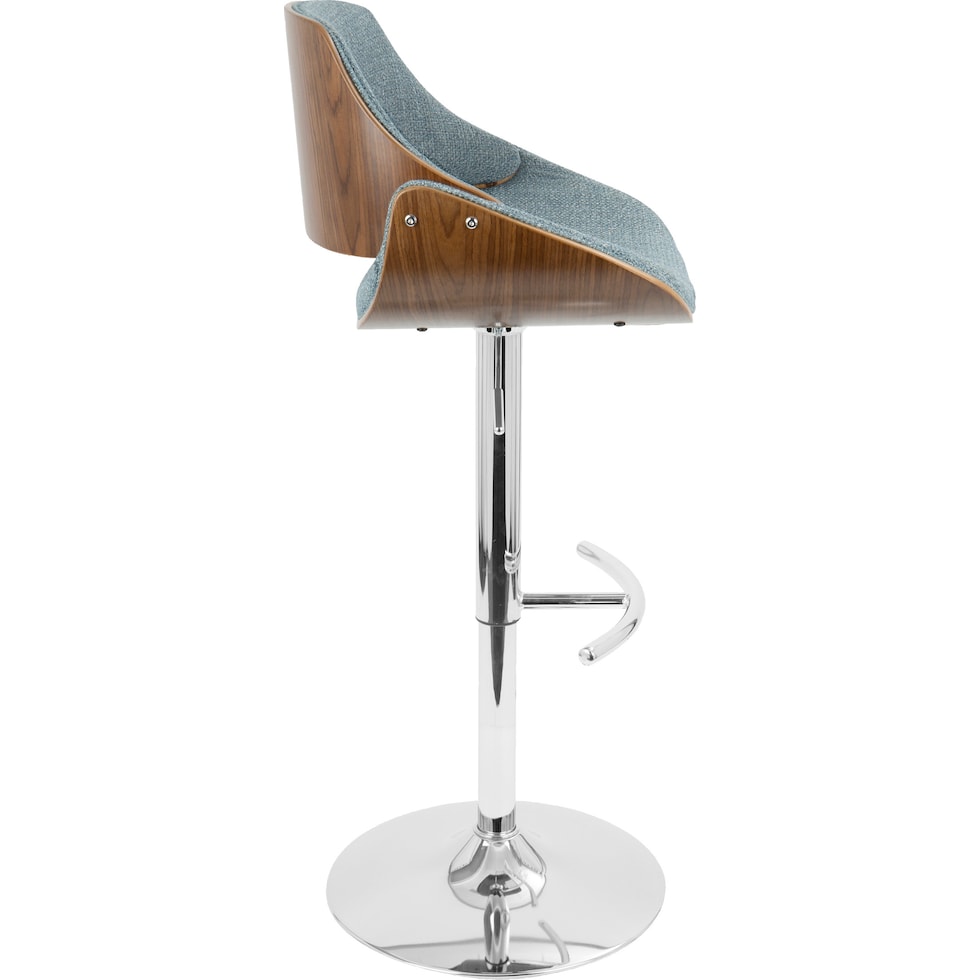 uma blue bar stool   