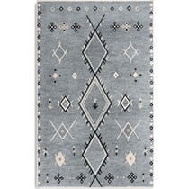 una gray area rug  x    