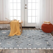 una gray area rug  x    